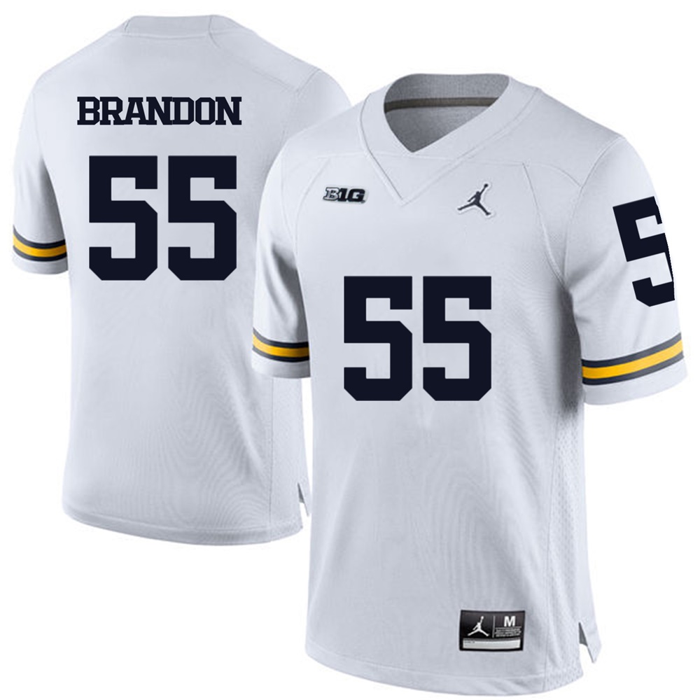 Michigan Wolverines White Brandon Graham Football Jersey