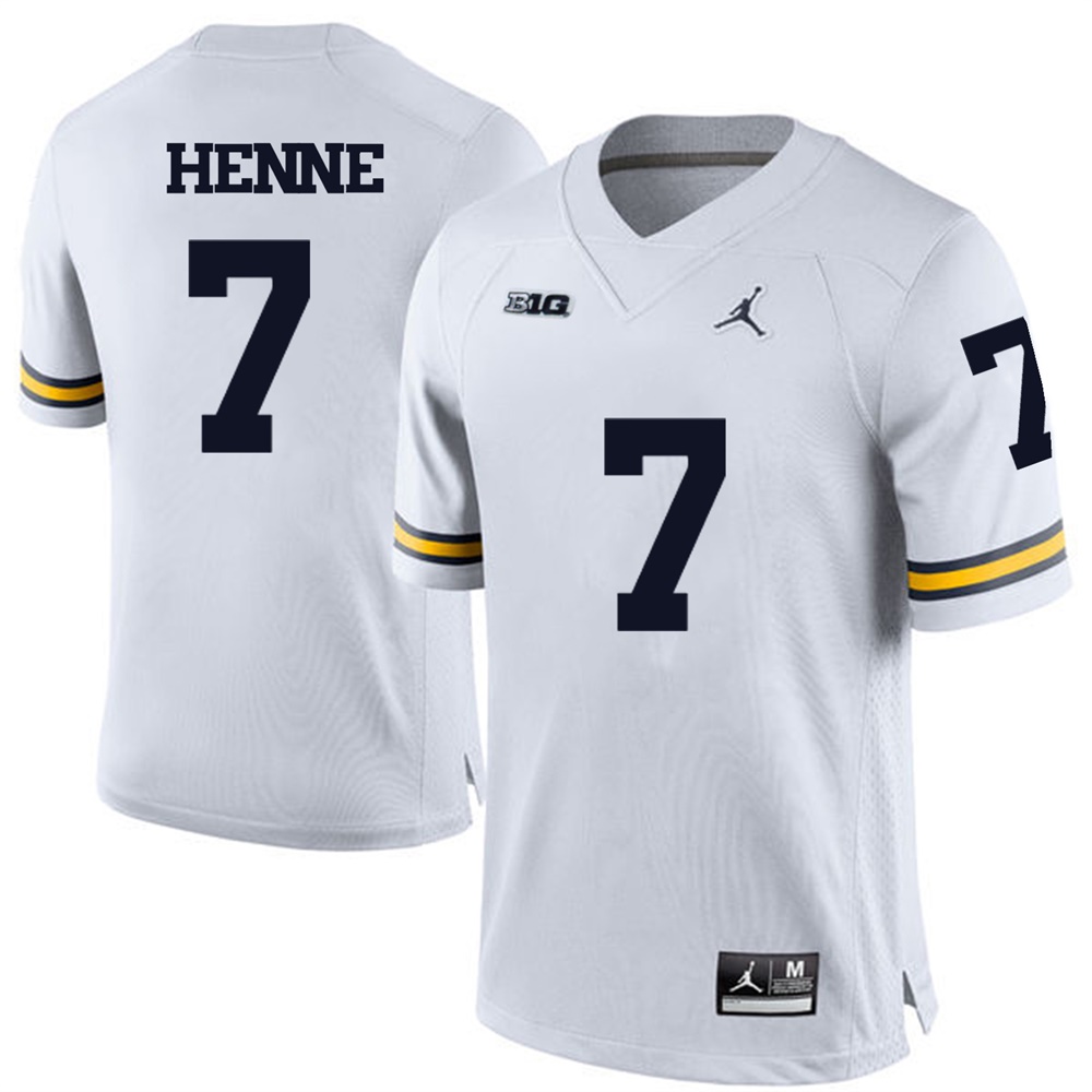 Michigan Wolverines White Chad Henne Football Jersey