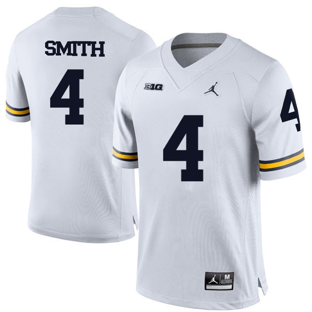 Michigan Wolverines White De'Veon Smith Football Jersey