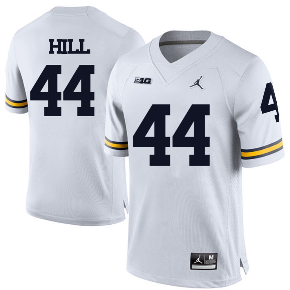 Michigan Wolverines White Delano Hill Football Jersey