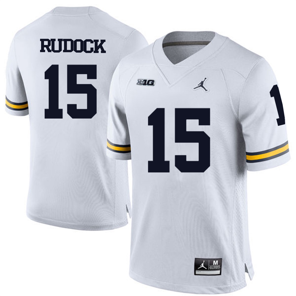 Michigan Wolverines White Jake Rudock Football Jersey