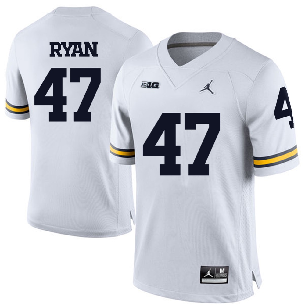 Michigan Wolverines White Jake Ryan Football Jersey
