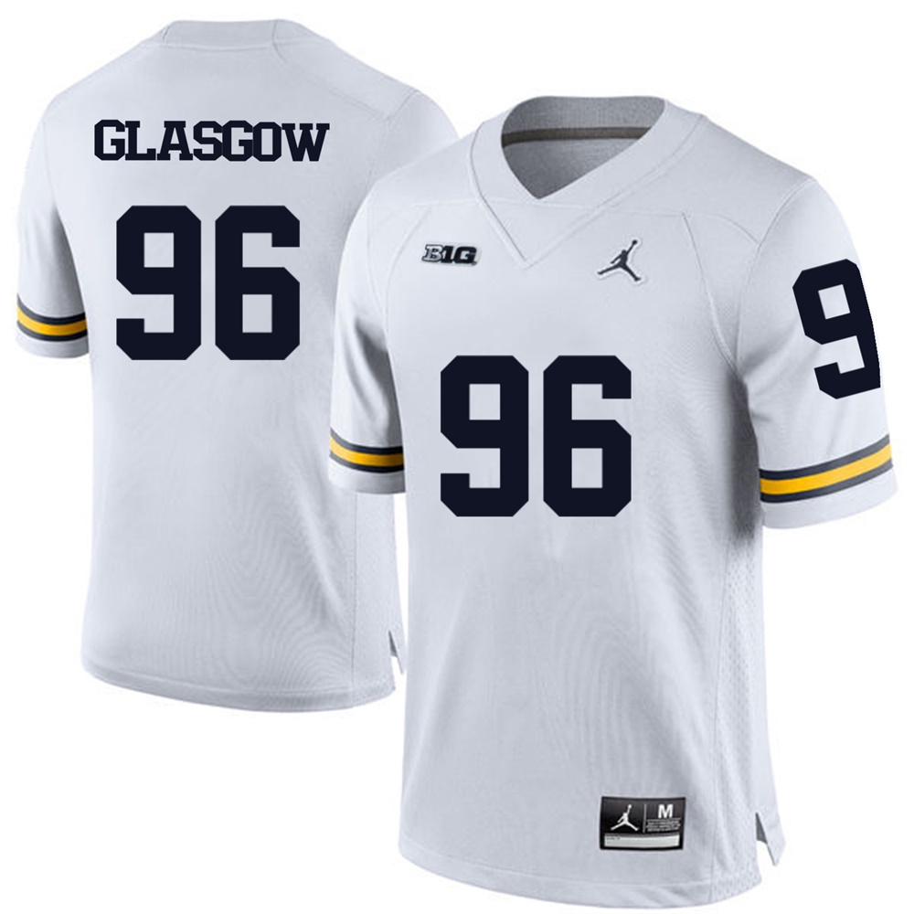 Michigan Wolverines White Ryan Glasgow Football Jersey