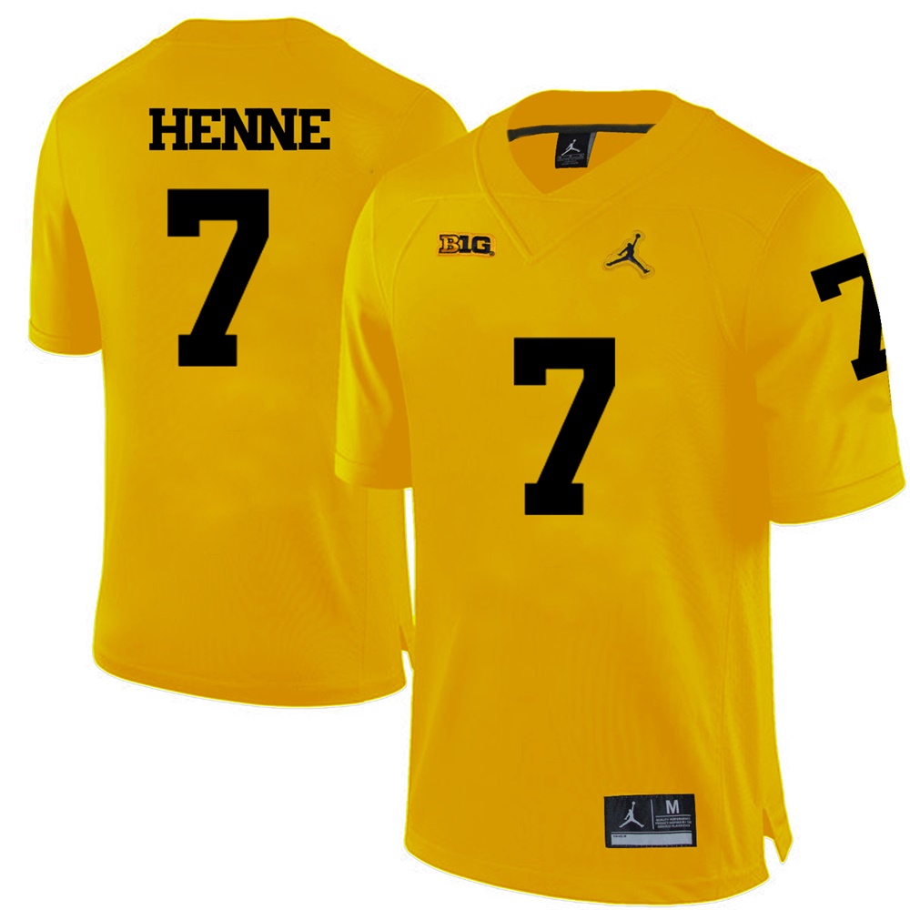 Michigan Wolverines Yellow Chad Henne Football Jersey