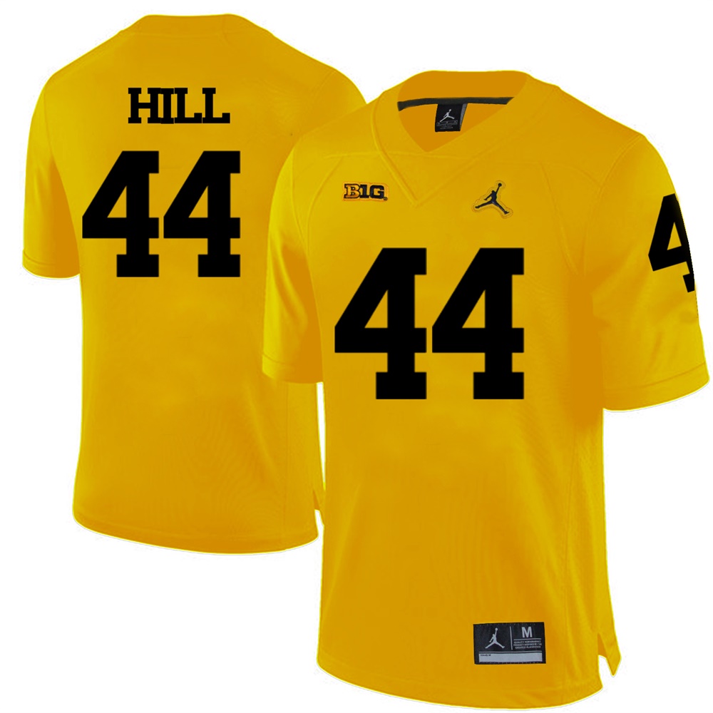 Michigan Wolverines Yellow Delano Hill Football Jersey