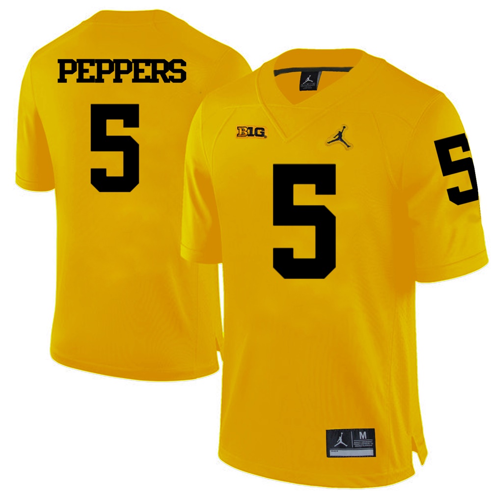 Michigan Wolverines Yellow Jabrill Peppers Football Jersey