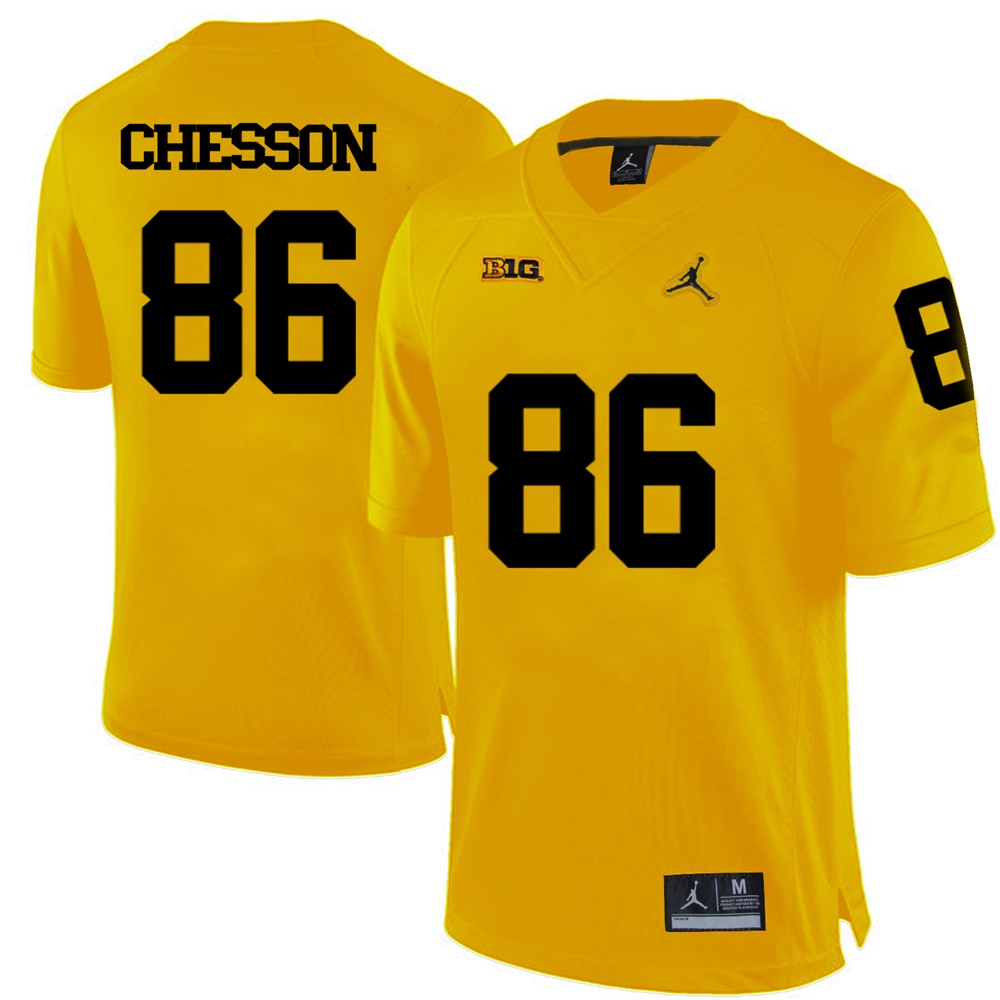 Michigan Wolverines Yellow Jehu Chesson Football Jersey