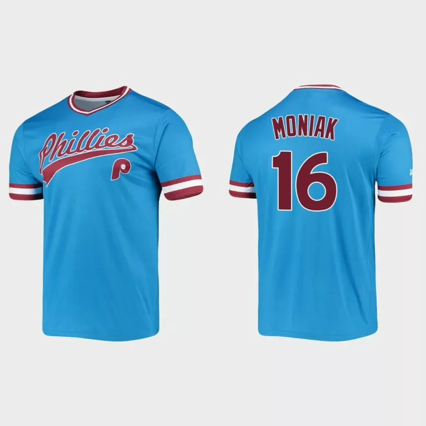 Mickey Moniak Philadelphia Phillies Cooperstown Collection Stitches Jersey – Light Blue