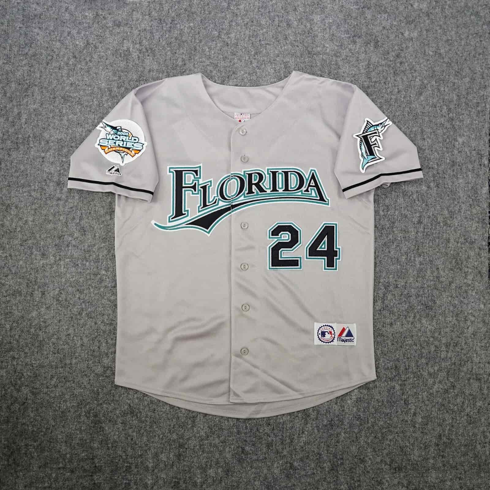 Miguel Cabrera 2004 Florida Marlins World Series Champs Men's Grey Road Jersey