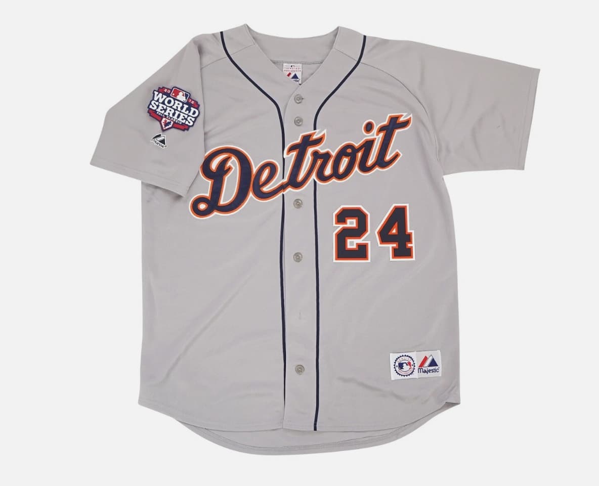 Miguel Cabrera 2012 Detroit Tigers World Series Grey Road Jersey Men's