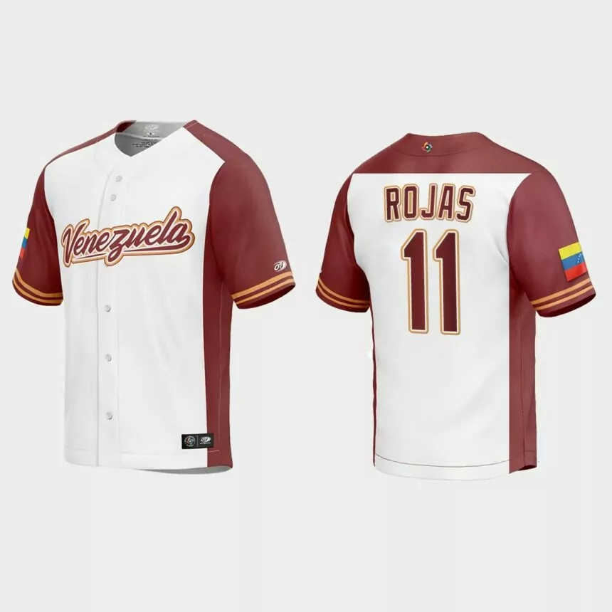 Miguel Rojas Venezuela Baseball 2023 World Baseball Classic Replica Jersey – White