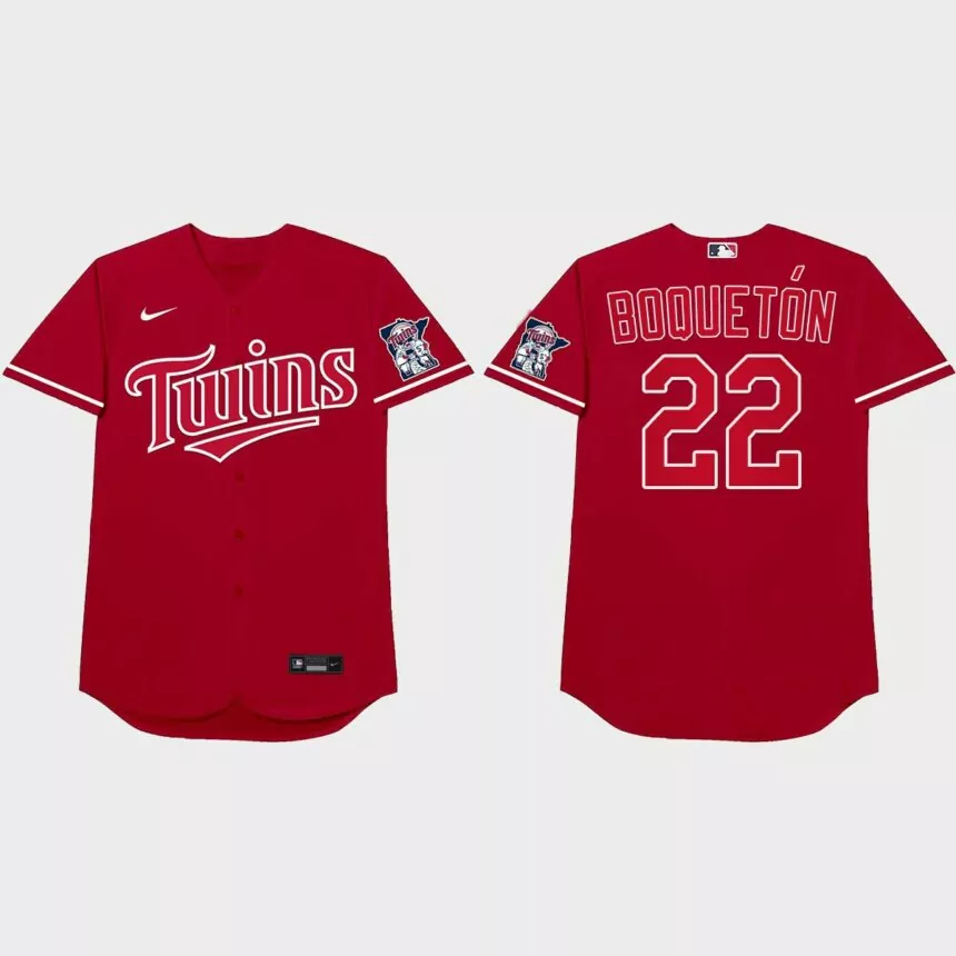 Miguel Sano Nickname Twins 2021 Players’ Weekend Boqueton Jersey – Red