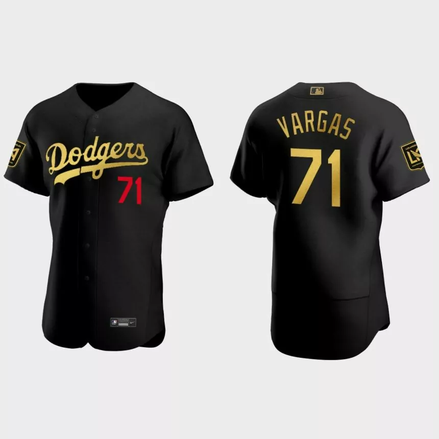 Miguel Vargas Los Angeles Dodgers LAFC Night Authentic Jersey – Black
