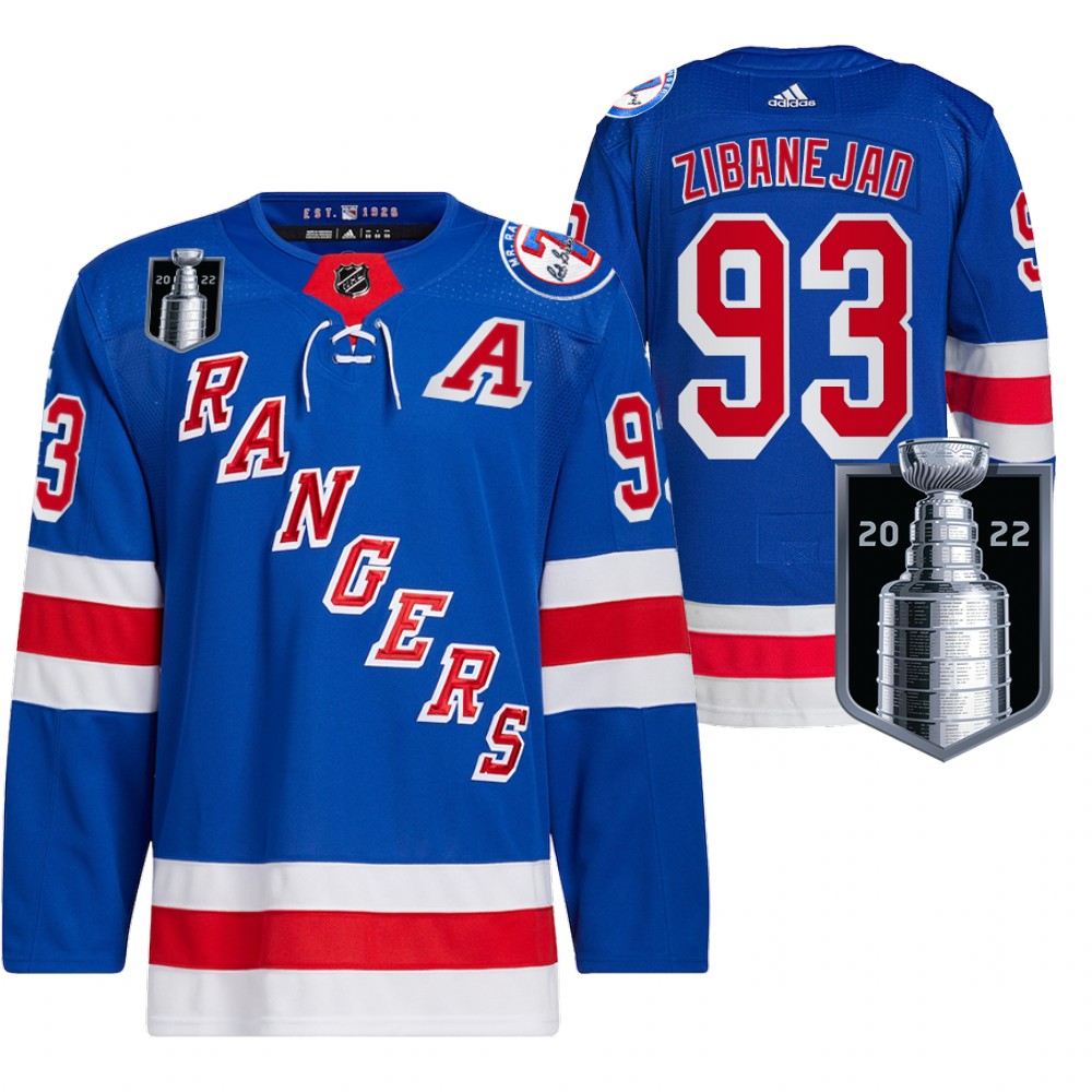 Mika Zibanejad New York Rangers Royal 2022 Stanley Cup Playoffs Authentic Pro Jersey