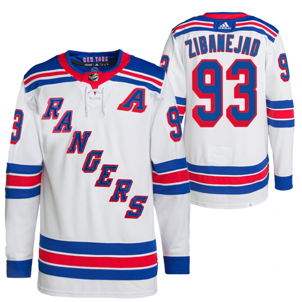 Mika Zibanejad New York Rangers White Away Primegreen Authentic Pro Jersey