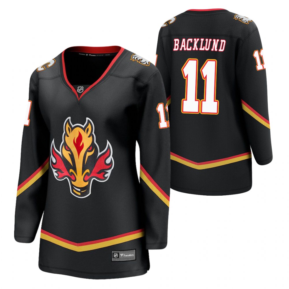 Mikael Backlund Calgary Flames 2021 Special Edition Black Women Jersey
