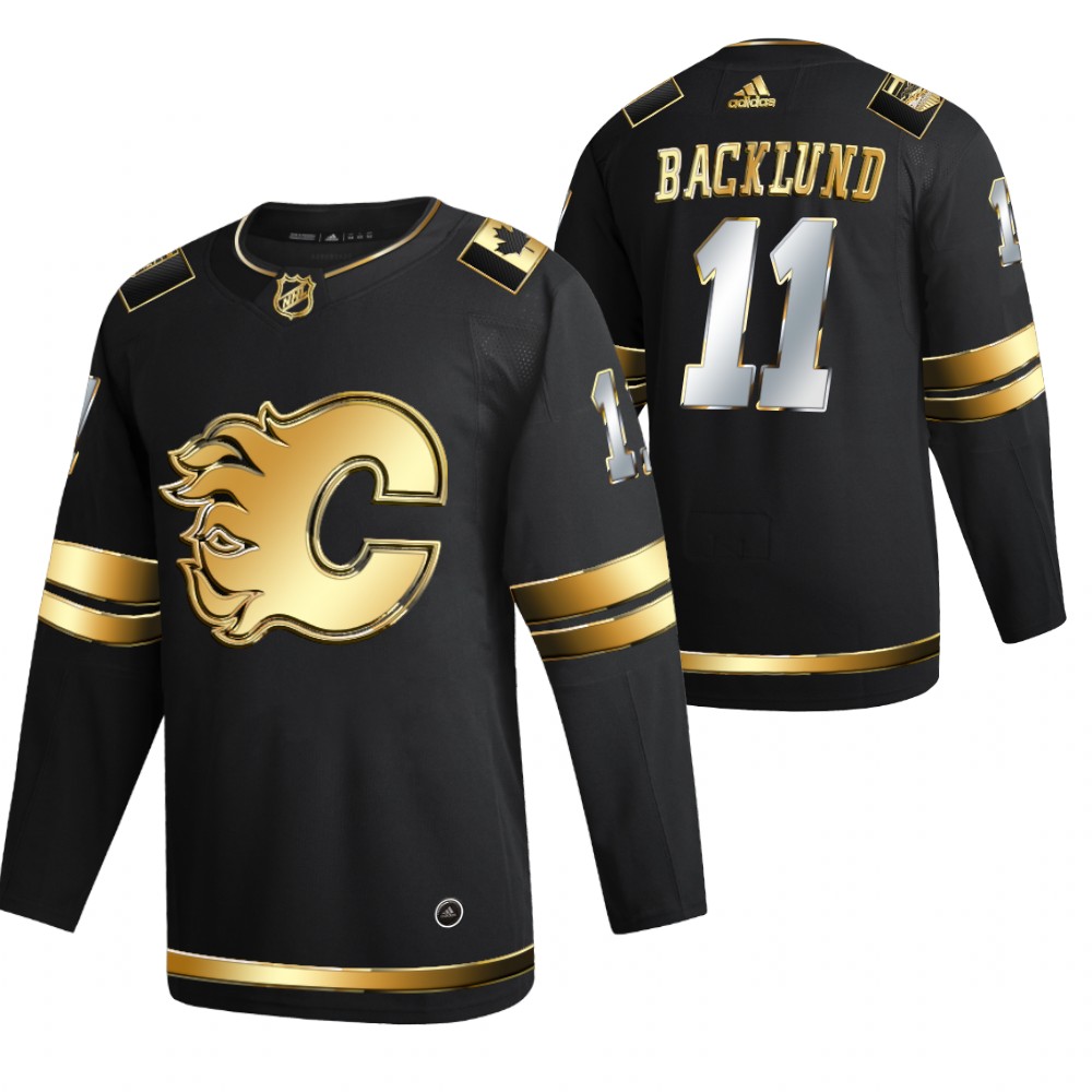 Mikael Backlund Calgary Flames Black 2021 Golden Edition Jersey Limited Authentic
