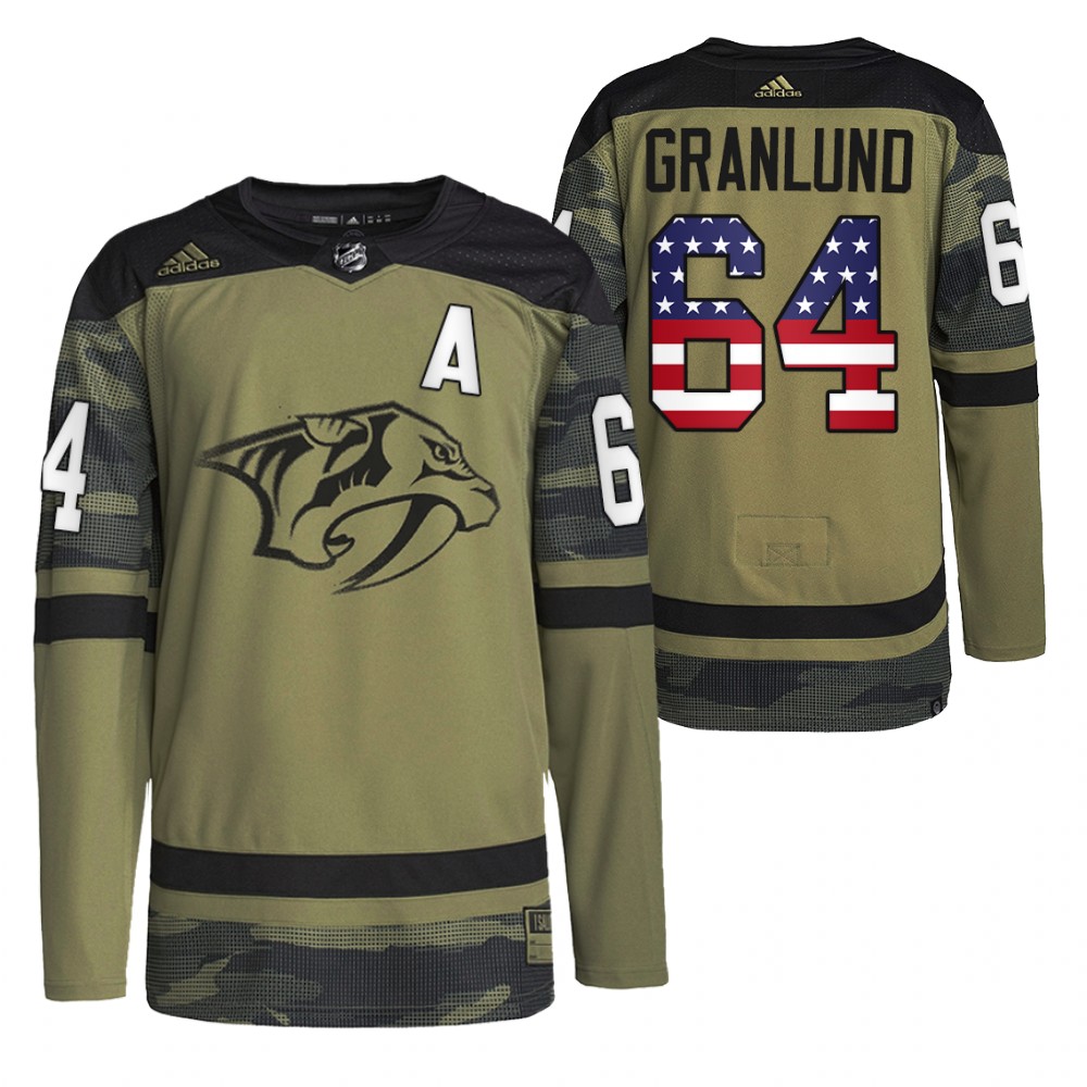 Mikael Granlund Predators Military Appreciation Jersey Camo Practice