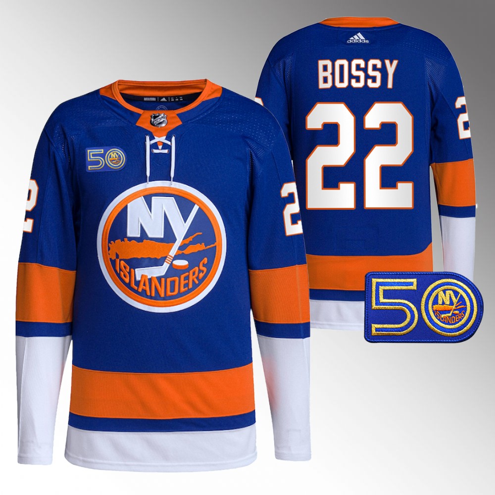 Mike Bossy New York Islanders Royal 50th Anniversary Primegreen Authentic Jersey