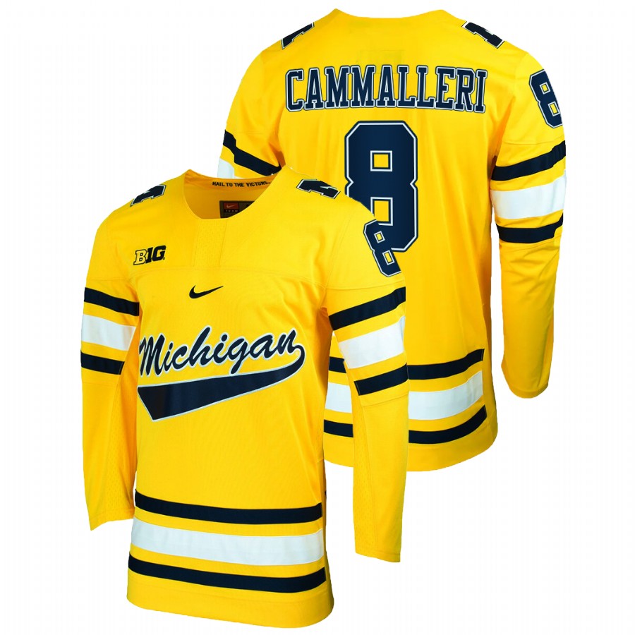 Mike Cammalleri College Hockey Michigan Wolverines Maize Jersey