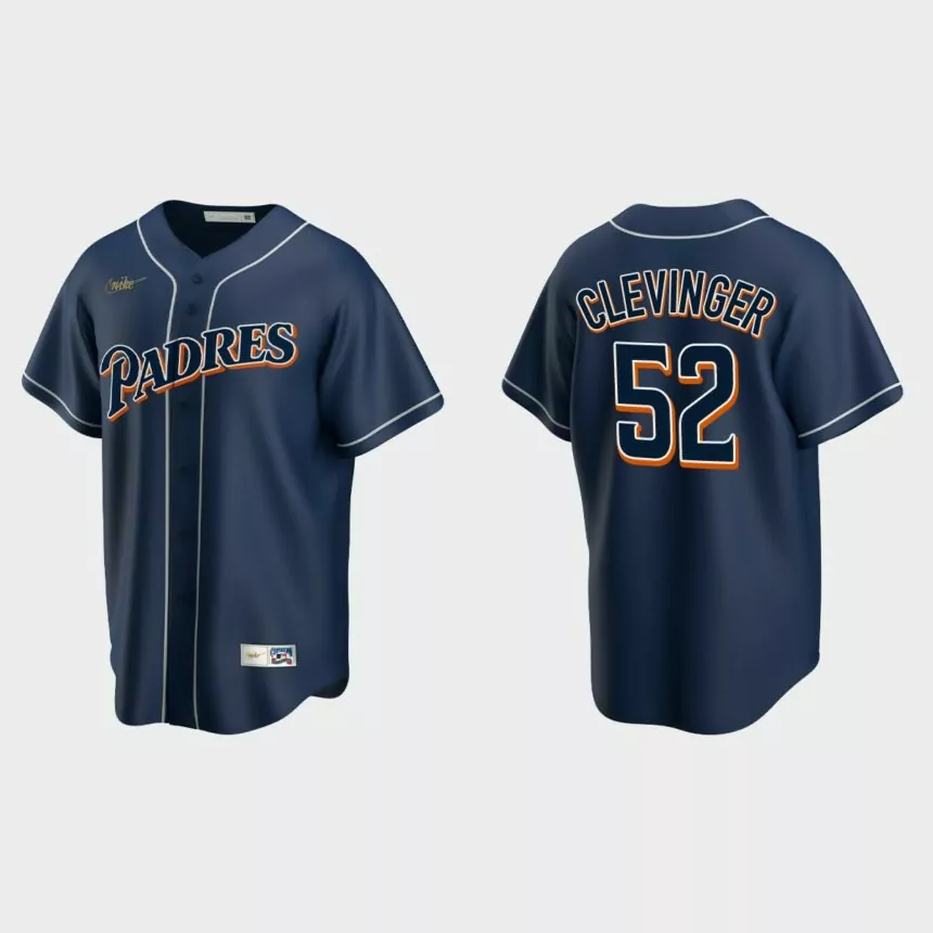Mike Clevinger #52 San Diego Padres Cooperstown Collection Jersey – Navy