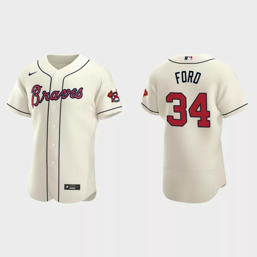 Mike Ford Atlanta Braves Authentic Alternate Jersey – Cream