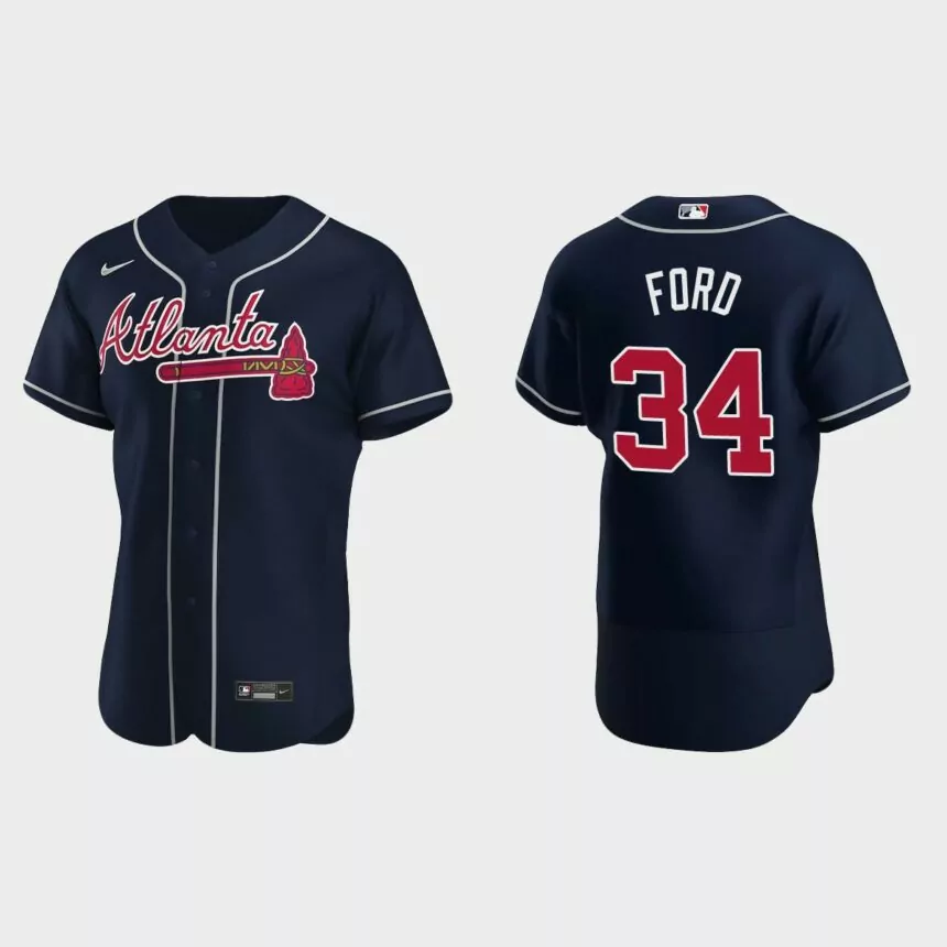 Mike Ford Atlanta Braves Authentic Alternate Jersey – Navy