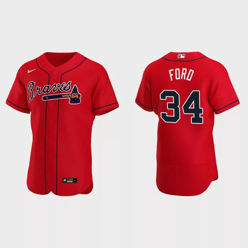 Mike Ford Atlanta Braves Authentic Alternate Jersey – Red