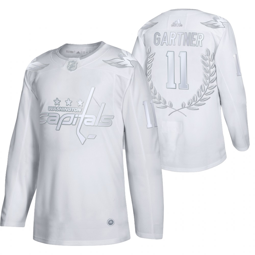Mike Gartner Retired numbers Platinum Capitals #11 Jersey
