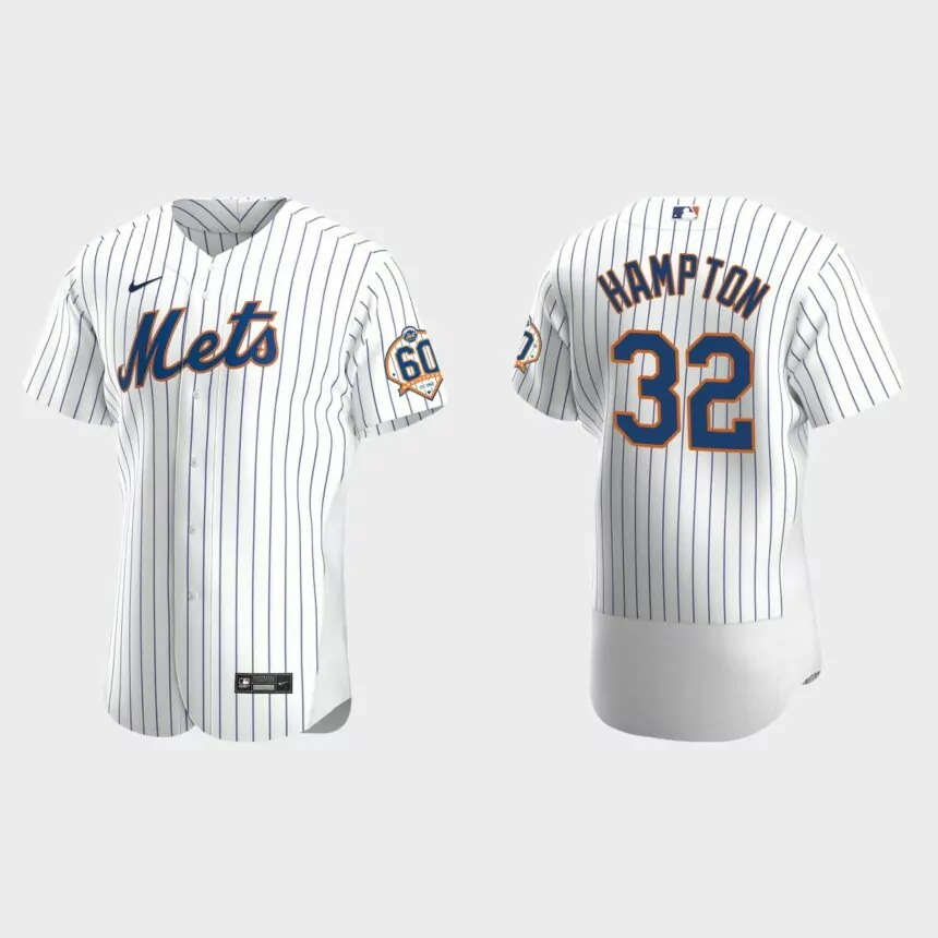 Mike Hampton New York Mets 60th Anniversary Home Authentic Jersey – White