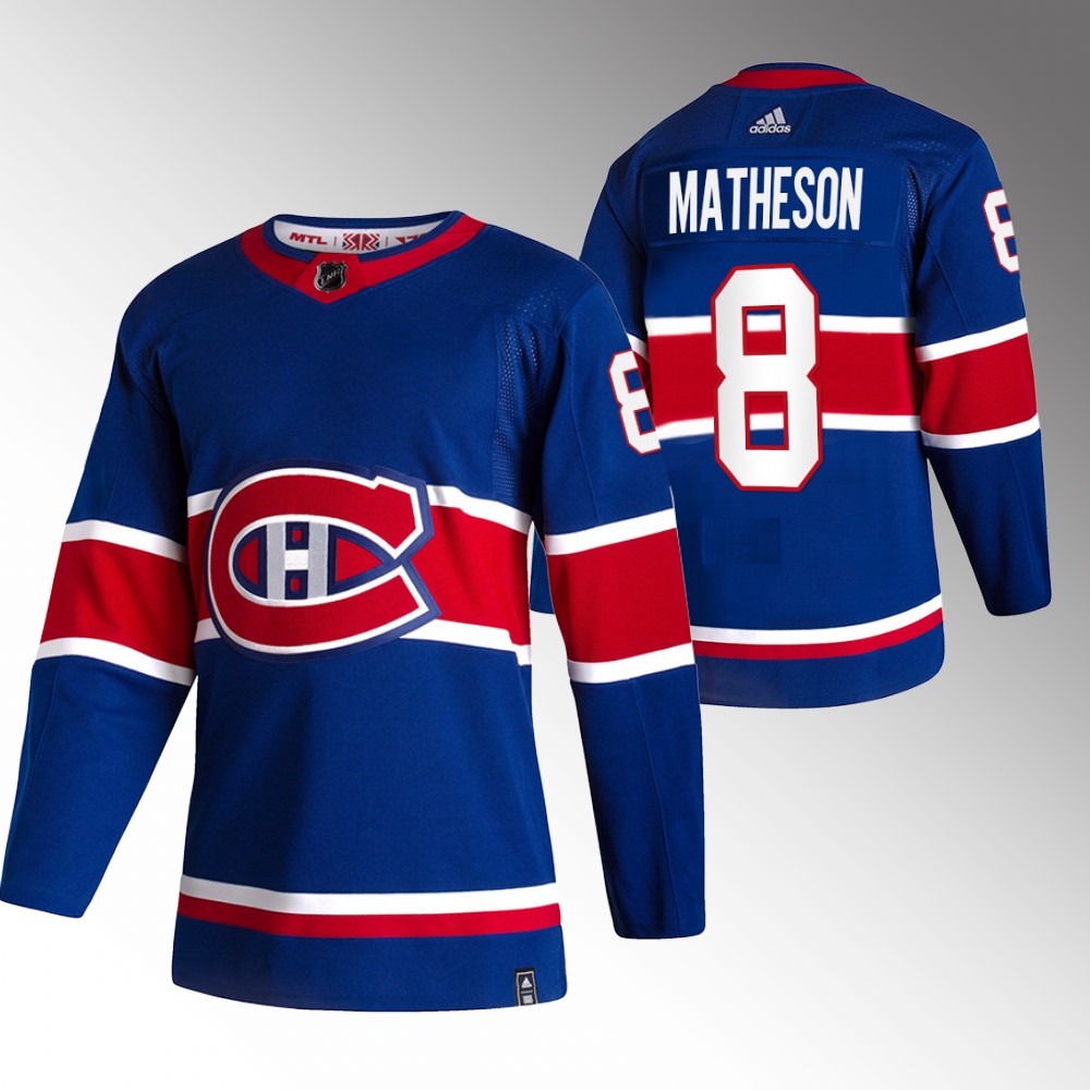 Mike Matheson Montreal Canadiens Navy Reverse Retro Jersey Authentic