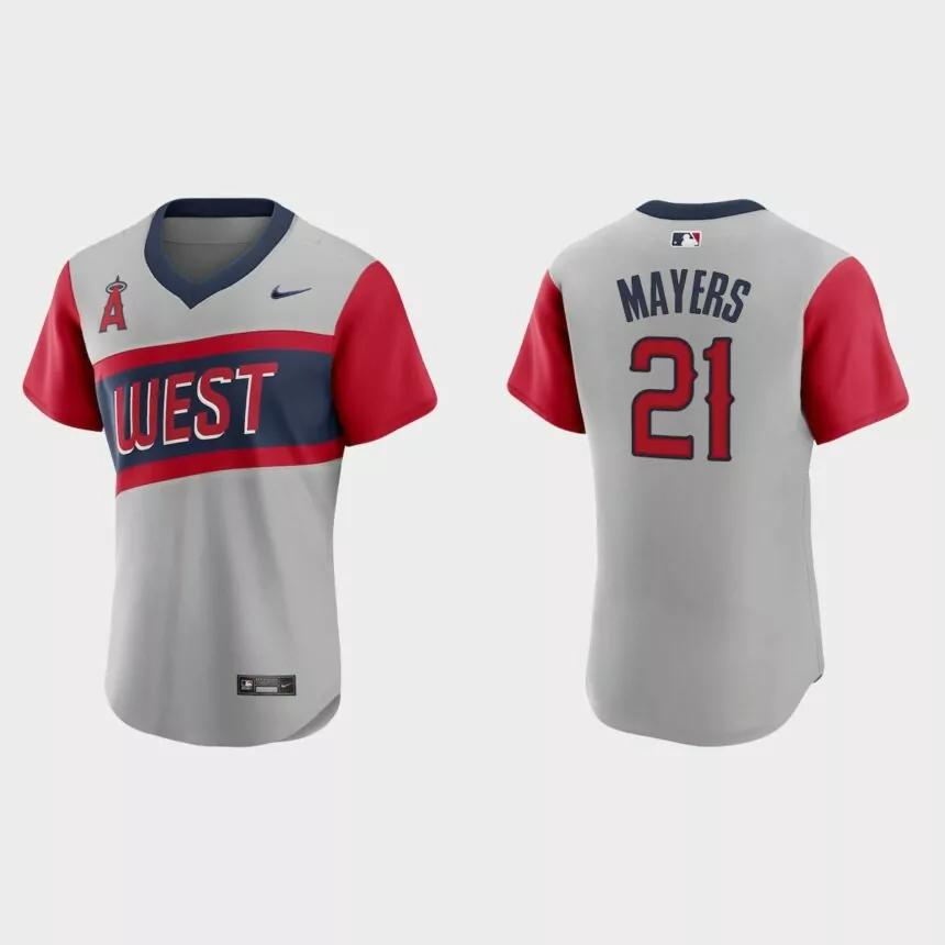 Mike Mayers Los Angeles Angels 2021 Little League Classic Road Authentic Jersey – Gray
