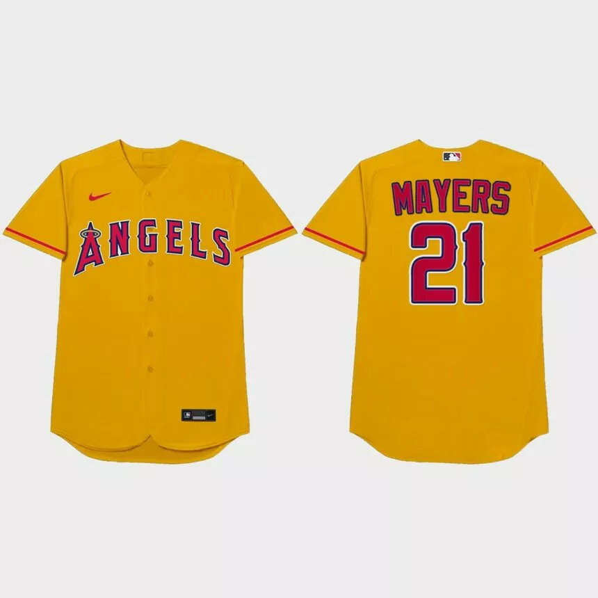 Mike Mayers Nickname Angels 2021 Players’ Weekend Mayers Jersey – Gold