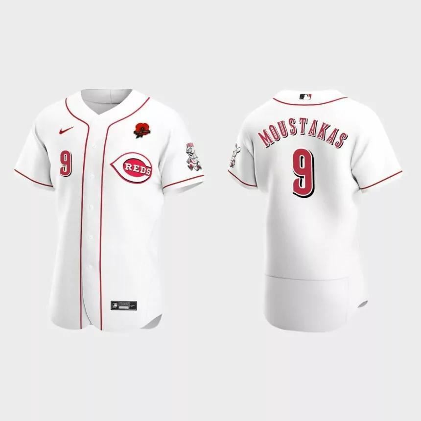 Mike Moustakas Cincinnati Reds 2021 Memorial Day Authentic Jersey – White