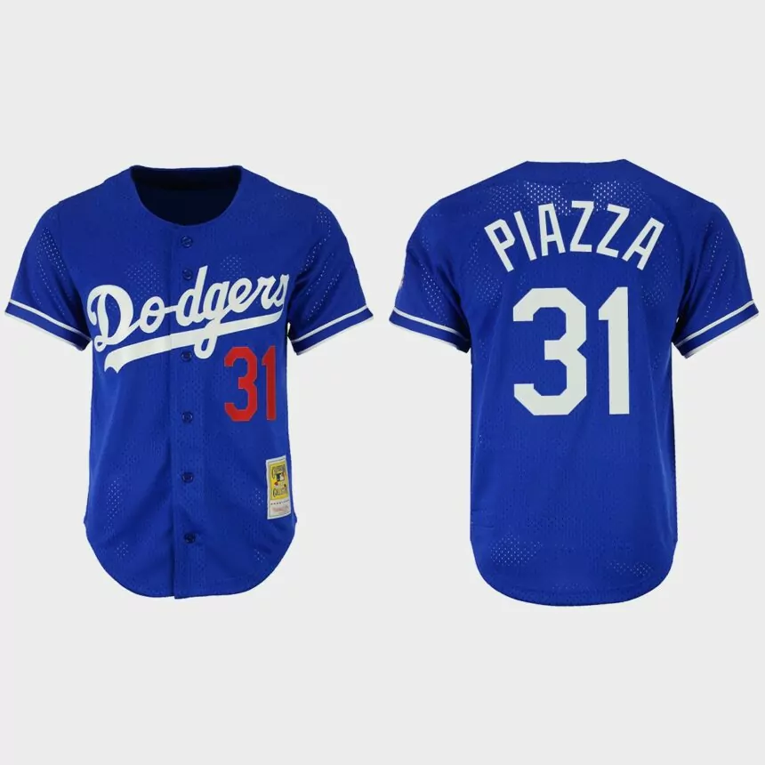 Mike Piazza #31 Los Angeles Dodgers Mesh Batting Practice Cooperstown Collection Jersey – Royal