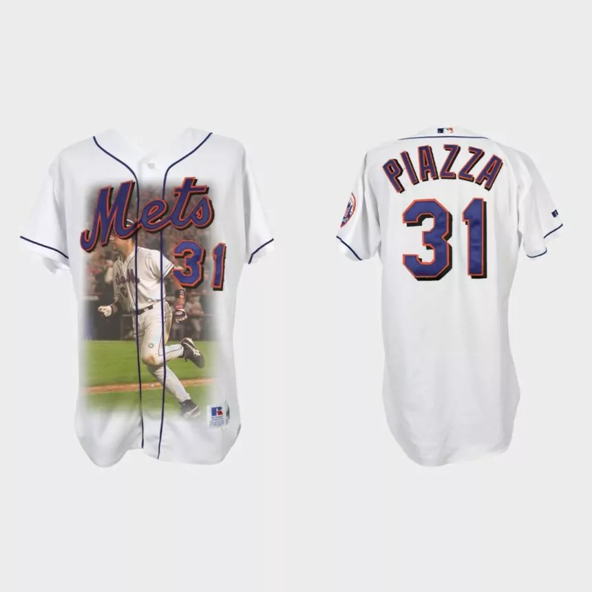 Mike Piazza’s Home Run After 9_11 Graphic Jersey – White