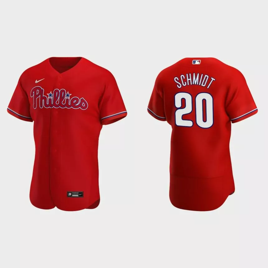 Mike Schmidt #20 Philadelphia Phillies Red Authentic 2020 Alternate Jersey