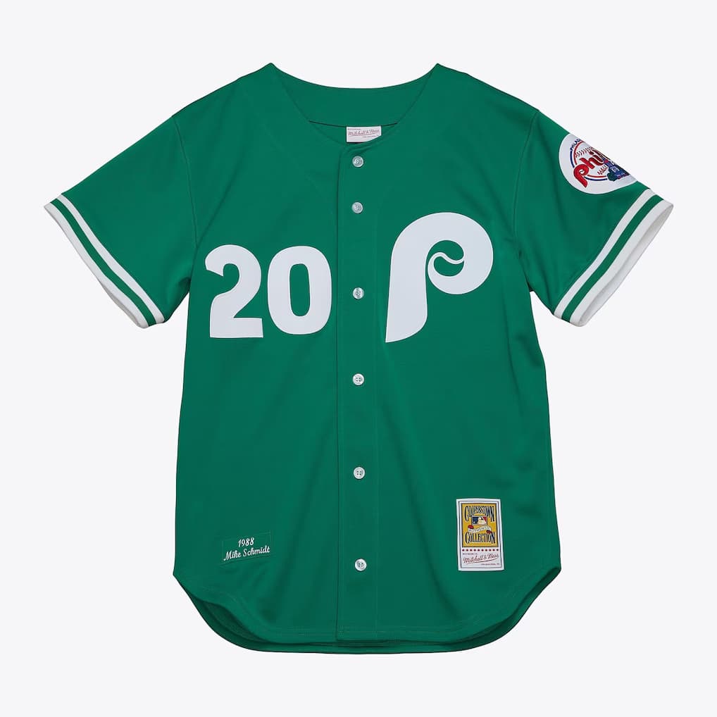 Mike Schmidt Philadelphia Phillies 1988 Kelly Green Authentic Jersey