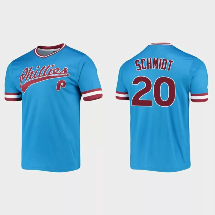 Mike Schmidt Philadelphia Phillies Cooperstown Collection Stitches Jersey – Light Blue