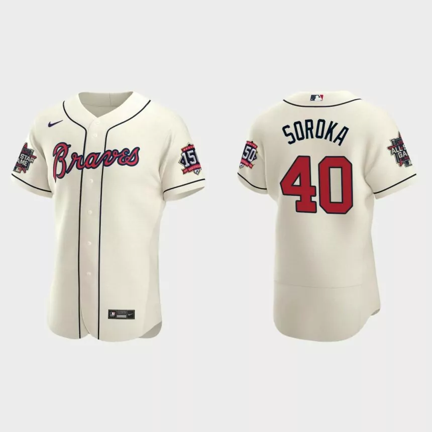 Mike Soroka #40 Atlanta Braves Authentic Alternate 2021 MLB All-Star Jersey – Cream