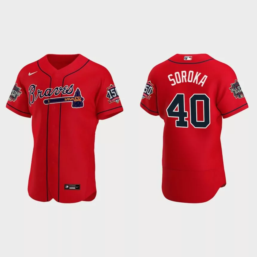 Mike Soroka #40 Atlanta Braves Authentic Alternate 2021 MLB All-Star Jersey – Red