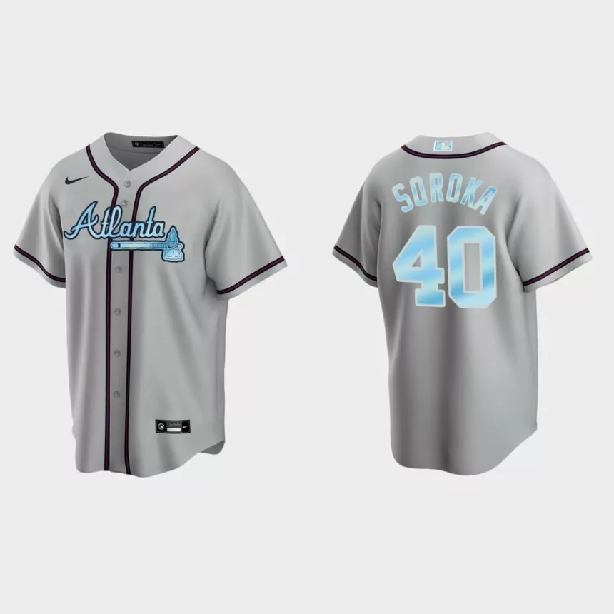 Mike Soroka Atlanta Braves 2022 Father’s Day Replica Jersey – Gray