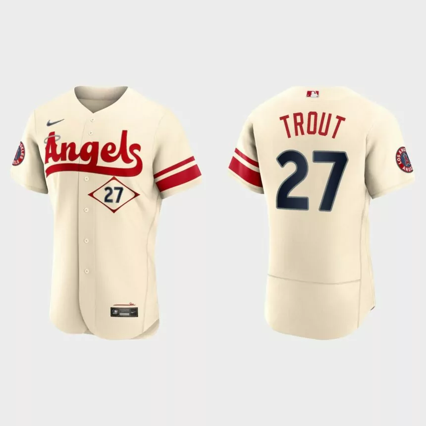 Mike Trout Los Angeles Angels 2022 City Connect Jersey – Cream