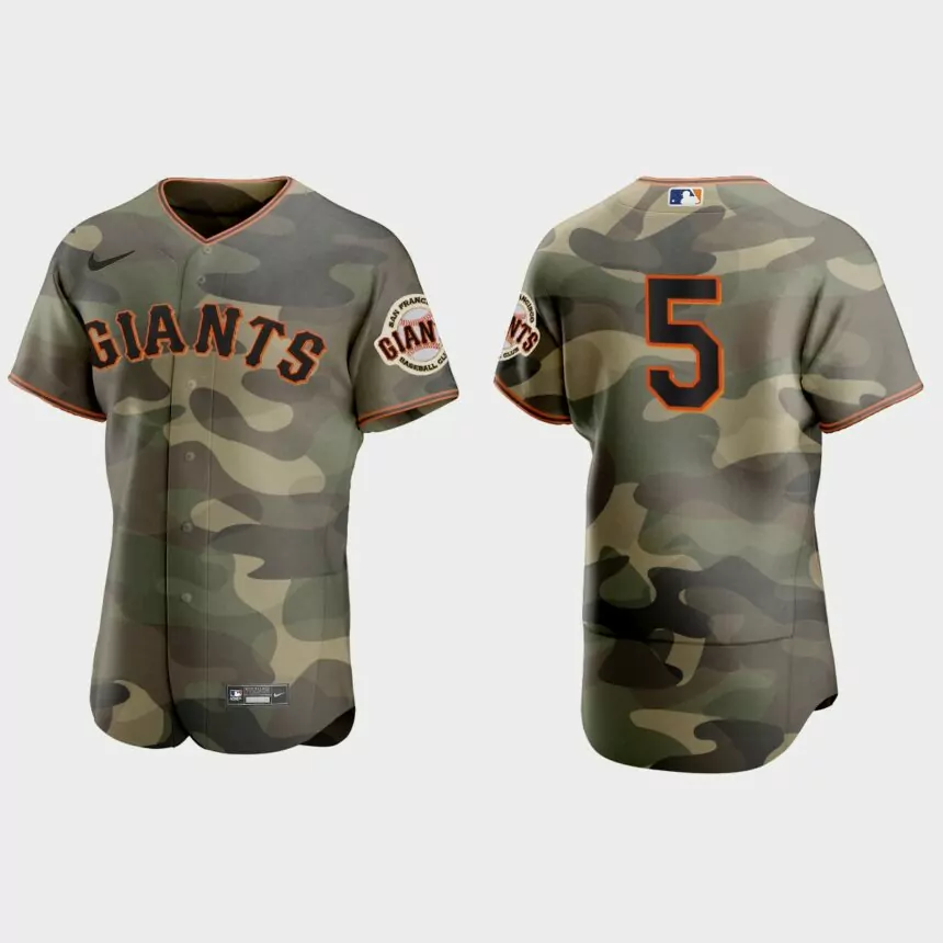Mike Yastrzemski San Francisco Giants 2021 National Armed Forces Day Authentic Jersey – Camo