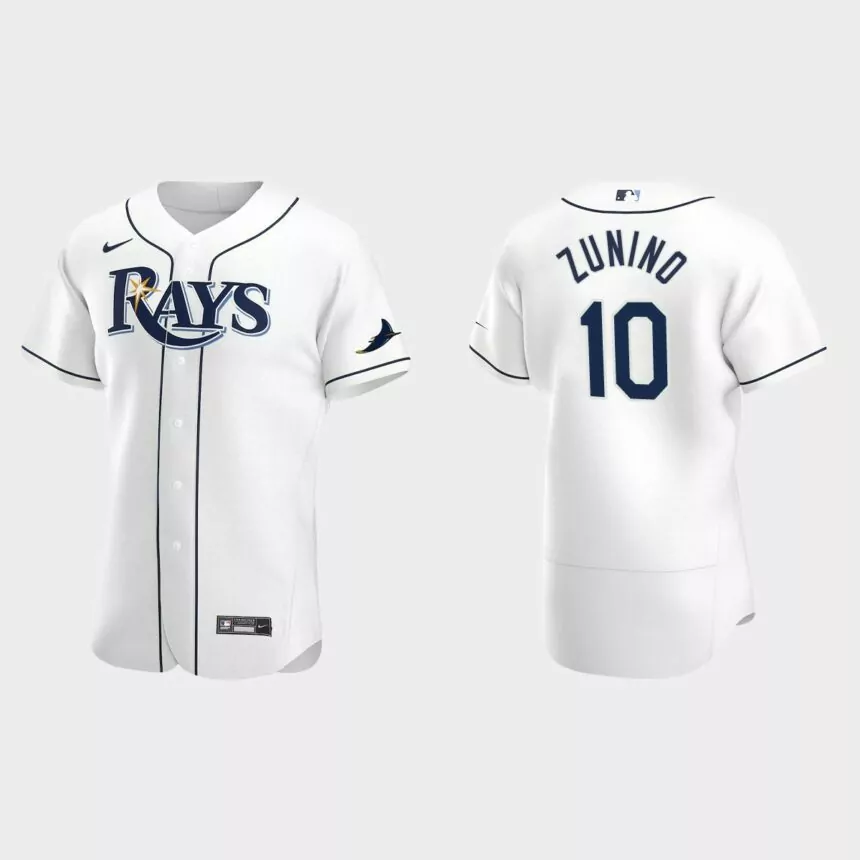 Mike Zunino Tampa Bay Rays Authentic Home Jersey – White