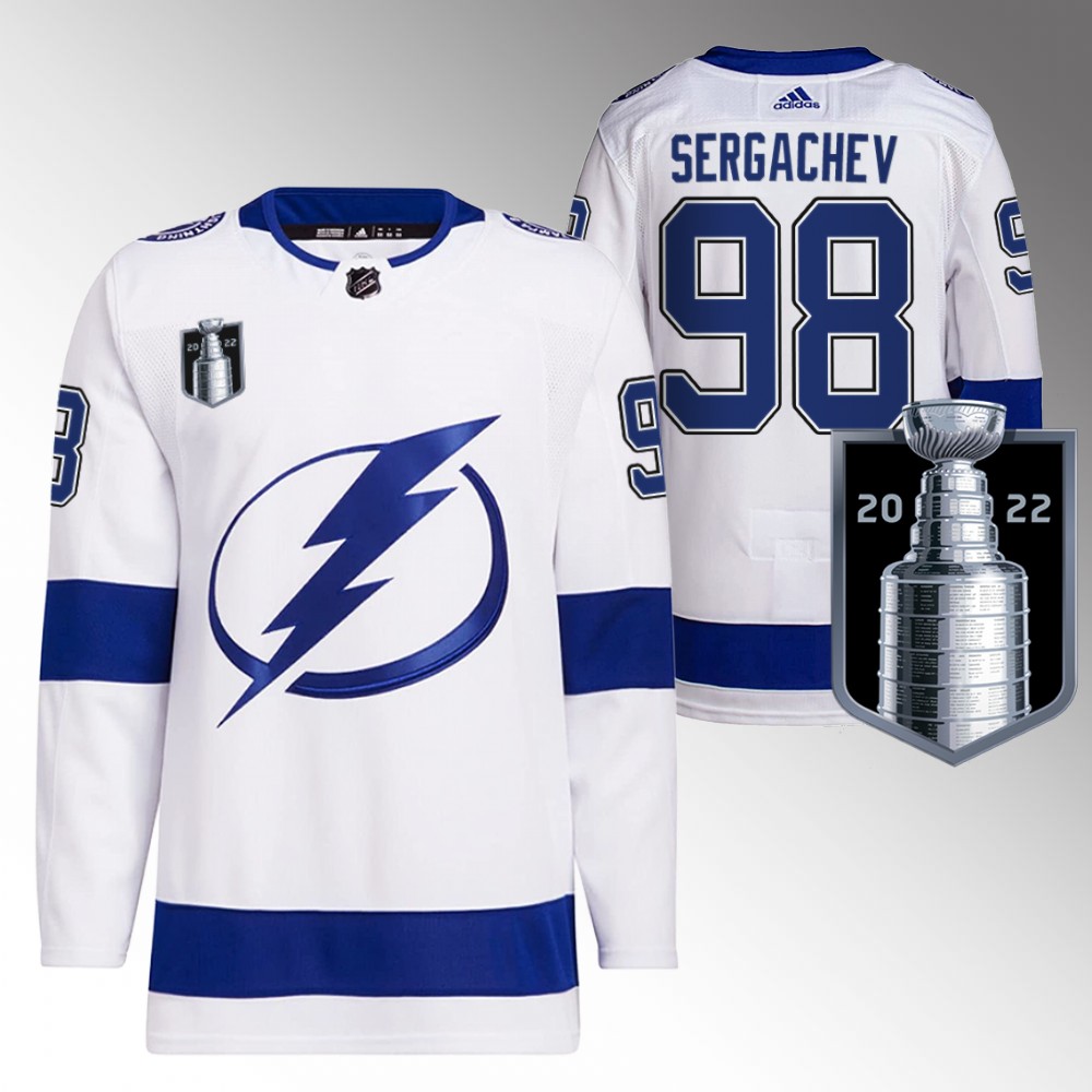Mikhail Sergachev Tampa Bay Lightning White 2022 Eastern Conference Champs Authentic Jersey