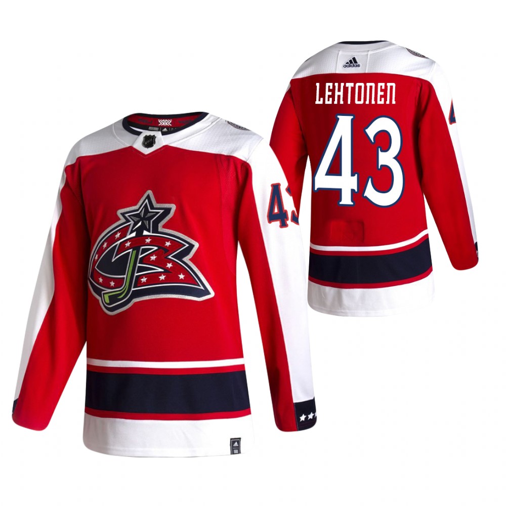 Mikko Lehtonen Blue Jackets Reverse Retro Red Authentic Jersey