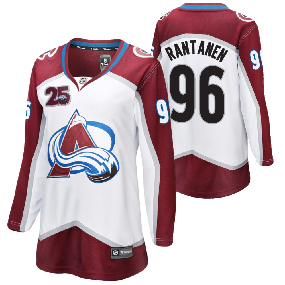 Mikko Rantanen Colorado Avalanche 25th Anniversary White Jersey Away