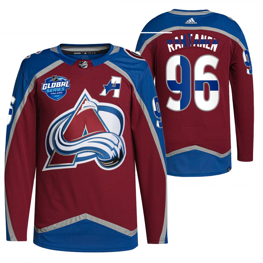 Mikko Rantanen Colorado Avalanche Burgundy 2022 NHL Global Series Finland Edition Jersey