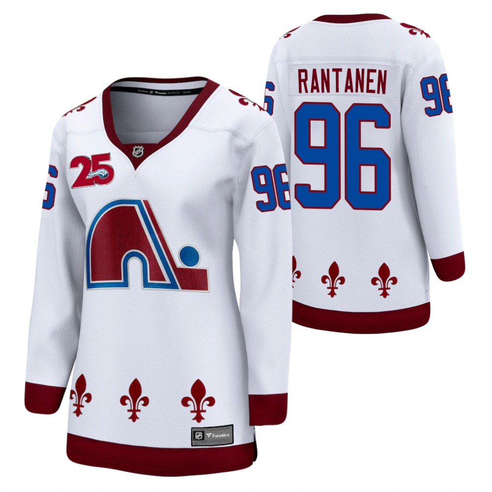 Mikko Rantanen Colorado Avalanche Reverse Retro White Women's Jersey 25th Anniversary